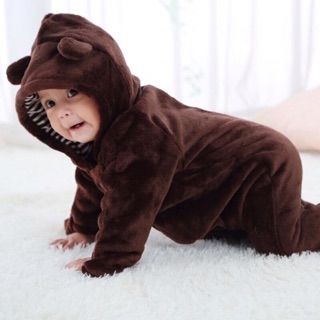 Bộ body lông mịn giữ ấm cho bé