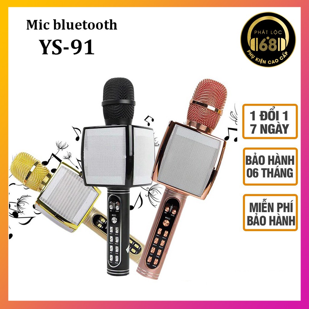 Mic karaoke bluetooth YS91 kèm loa,chất âm cực đỉnh,có hỗ trợ ghi âm thẻ nhớ,hàng xịn xò, bảo hành 1 đổi 1 trong 6 tháng