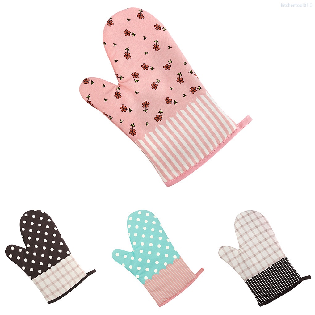 Găng tay bằng cotton chịu nhiệt cao 180℃ dày dặn chống trượt dùng làm bánh cho nhà bếp