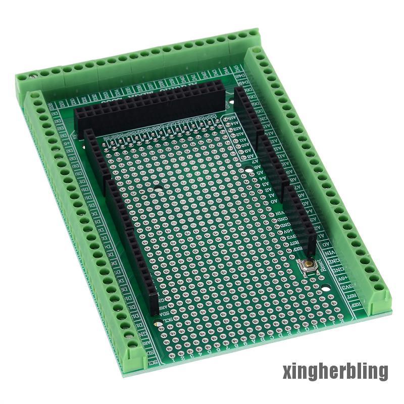 XBVN Double-side PCB Prototype Screw Terminal Block Shield Board Kit For MEGA-2560