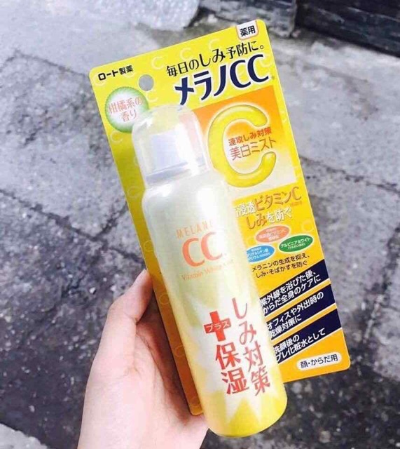 Xịt khoáng dưỡng trắng da chống thâm nám Melano CC Whitening Mist 100g