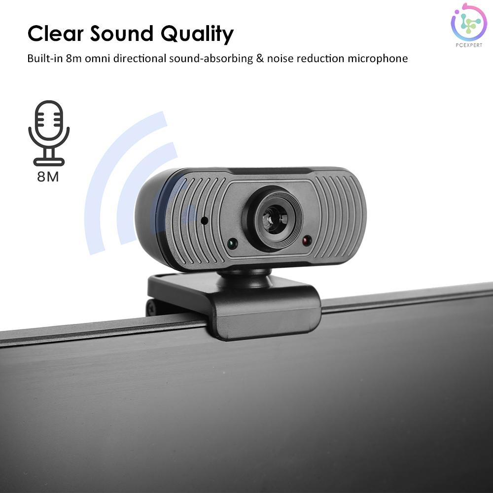 USB Webcam High Definition 1080P Web Camera Built-in Microphone with Clip-on Base USB2.0 Web Cam for Laptop Computer PC Plug and Play
