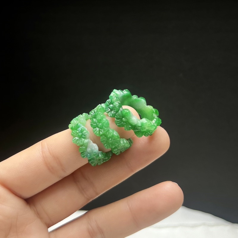 Nhẫn hoa cẩm thach ni 16-20