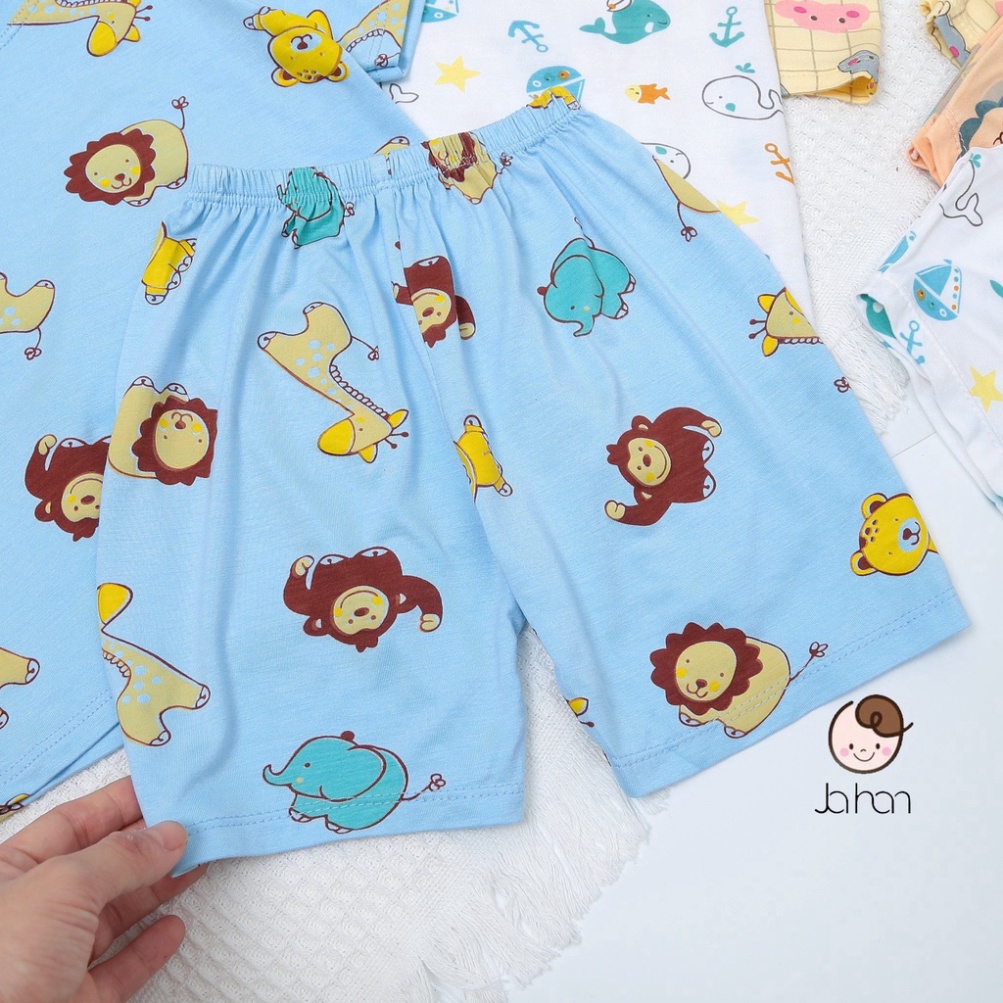 Bộ cộc tay bé trai bé gái - Bộ cộc tay Minky mom họa tiết Đám Mây 6-19kg siêu dễ thương