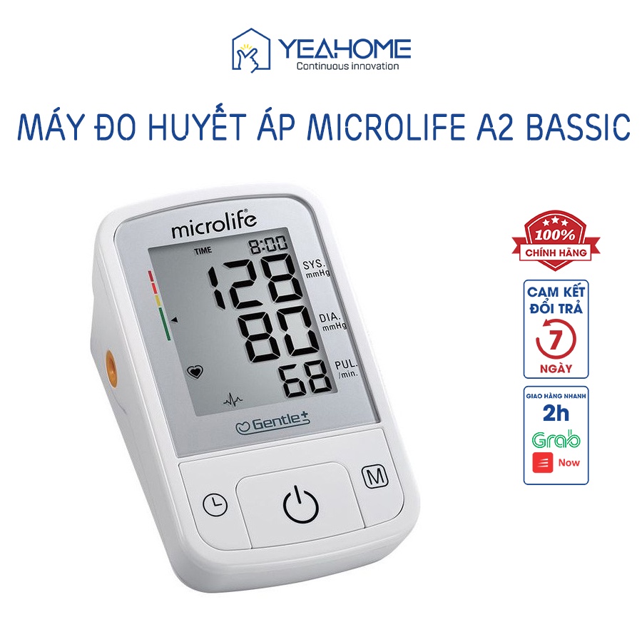 Máy đo huyết áp bắp tay Microlife BP A2 Basic - BH 5 năm - Hàng chính hãng