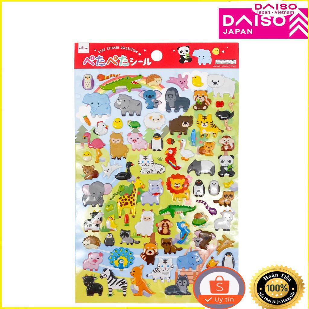( DAISO JAPAN) Bộ sưu tập hình dán trẻ em có-2 (Động vật)