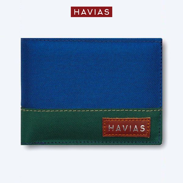[Mã FAMALLT5 giảm 15% đơn 150k] Ví vải Modern Fabric Wallet Xanh Navy HAVIAS
