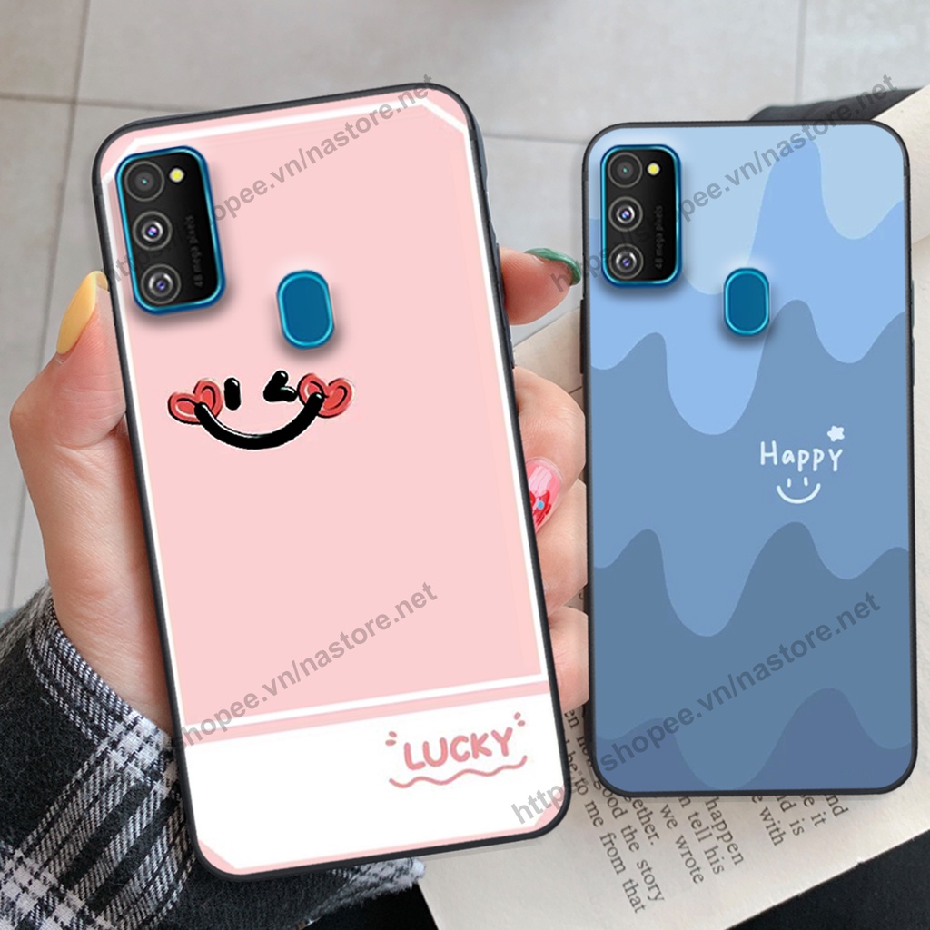 Ốp lưng Samsung M21 / M30s / M31 mặt cười, họa tiết caro đơn giản đẹp cute