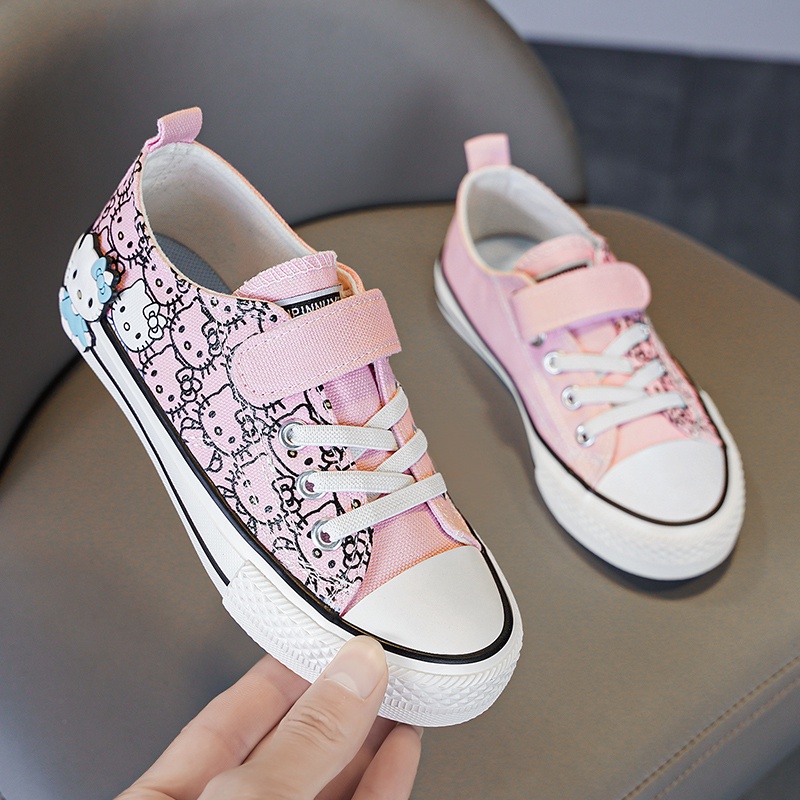 Giày Thể Thao Canvas Phối Lưới Thoáng Khí Thời Trang Mùa Hè Dành Cho Bé Gái 2022