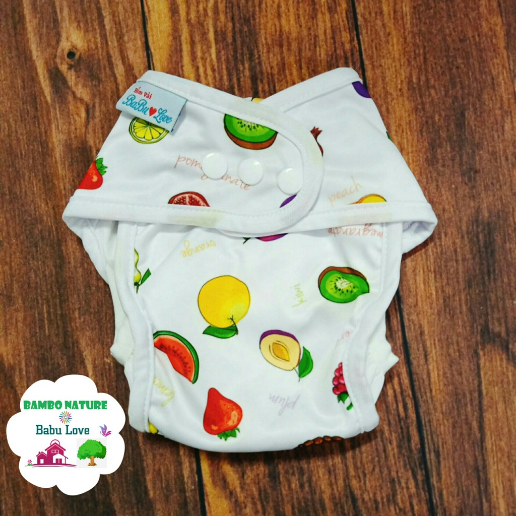 VỎ BỈM VẢI CHỐNG THẤM, CHỐNG TRÀN BAMBO NATURE BABU LOVE SIZE M,L (CHƯA CÓ LÓT)