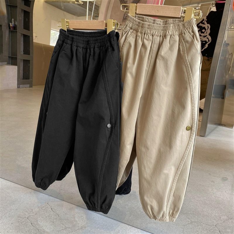 Quần dài bé trai bé gái vải kaki cao cấp,Quần Dài Ống Rộng Phong Cách Hàn Quốc Năng Động Dành Cho Bé