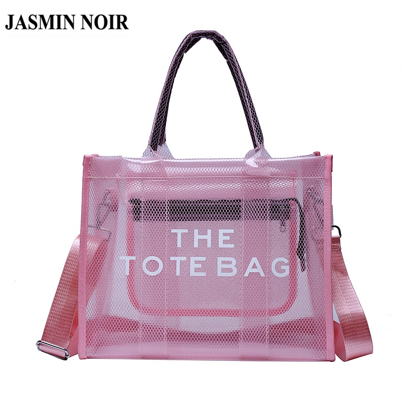 Túi xách JASMIN NOIR bằng nhựa PVC thiết kế đơn giản cho nữ