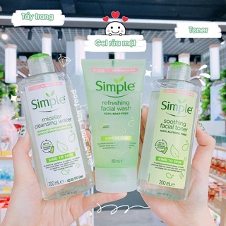 NƯỚC TẨY TRANG SIMPLE NHẸ DỊU VỚI LÀN DA NHẠY CẢM