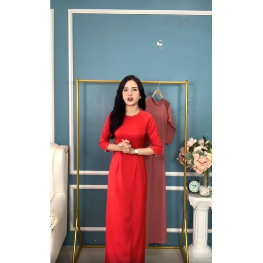 [ÁO DÀI LAN CHINH] ÁO DÀI MAY SẴN (HOA) [MẪU HOT 2021]
