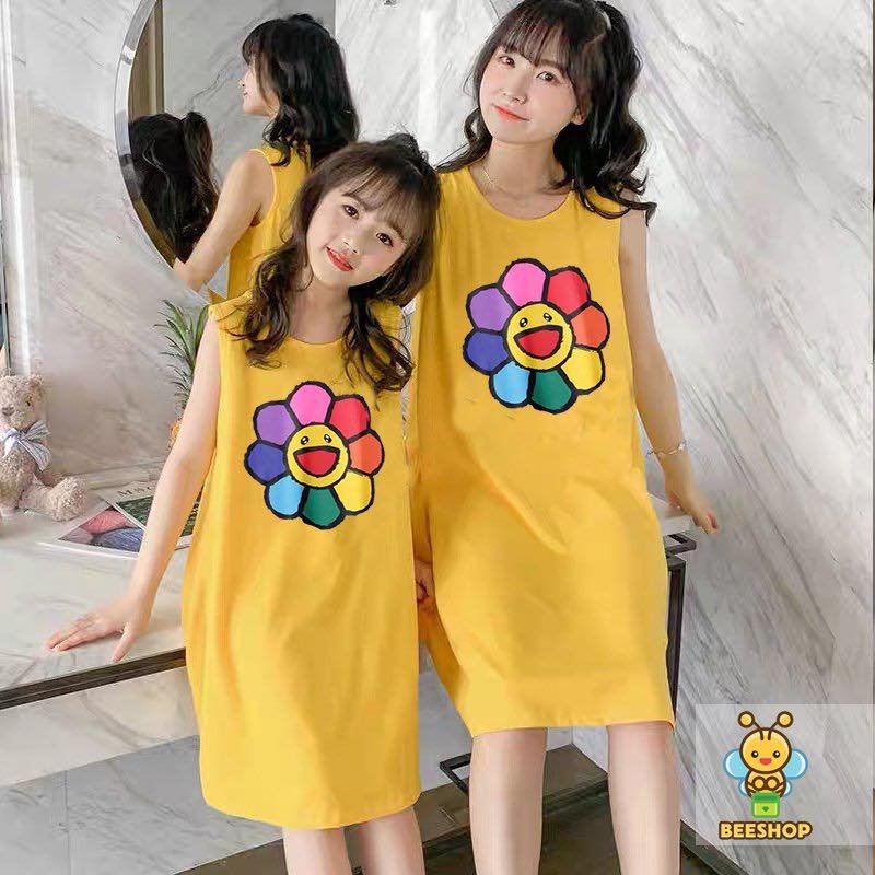 Váy cotton cho mẹ và con mặc hè size đại Thời trang trẻ em BEESHOP H22065