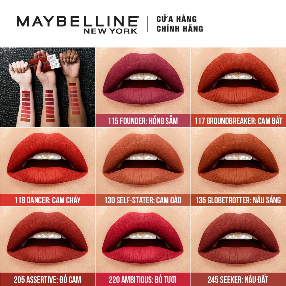 MAYBELLINE - Son thỏi lì mềm Creamy Powder Matte