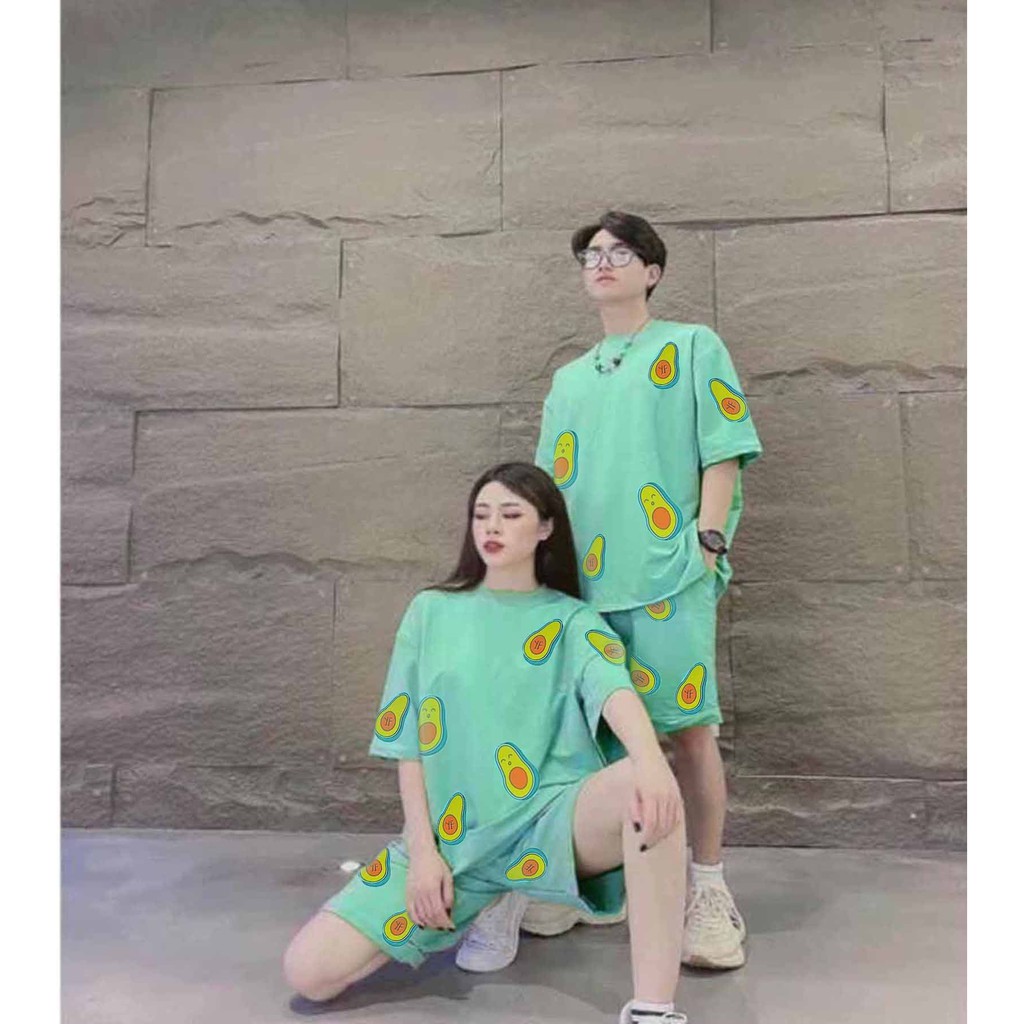 Nguyên Áo Và Quần Mặc Nhà Cặp Đồi ⚡️ HÀNG THUN MÁT ⚡️ Đồ bộ hoạt hình form rộng Unisex  2 size l xl nam nữ