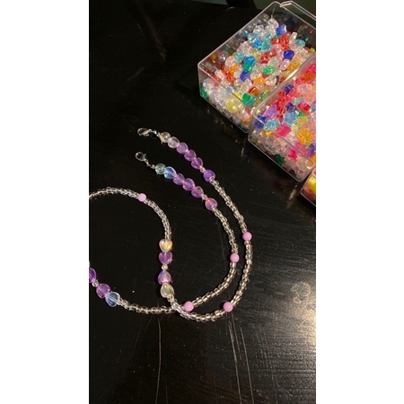 Dây đeo khẩu trang tim tone tím