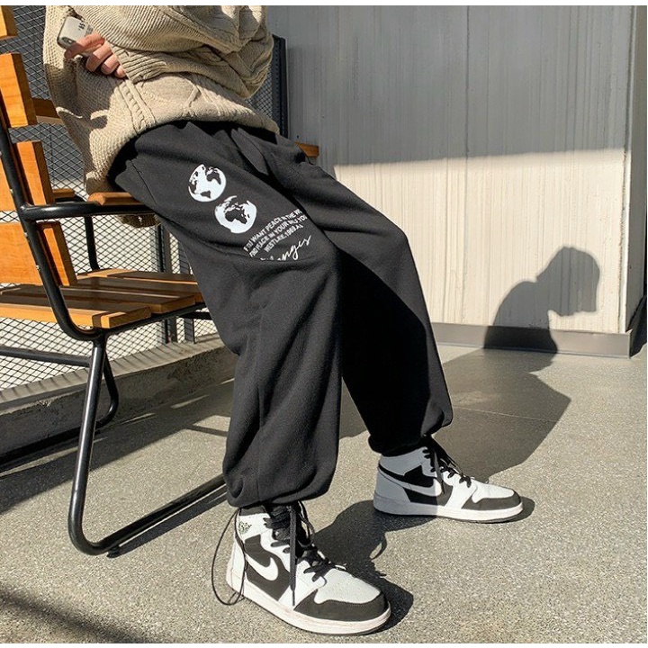 &lt;FREE SHIP&gt; QUẦN JOGGER NỈ NAM NỮ UNISEX ỐNG RỘNG THỂ THAO CHẤT DÀY DẶN, ĐẸP Y ẢNH (hinhtraidat)