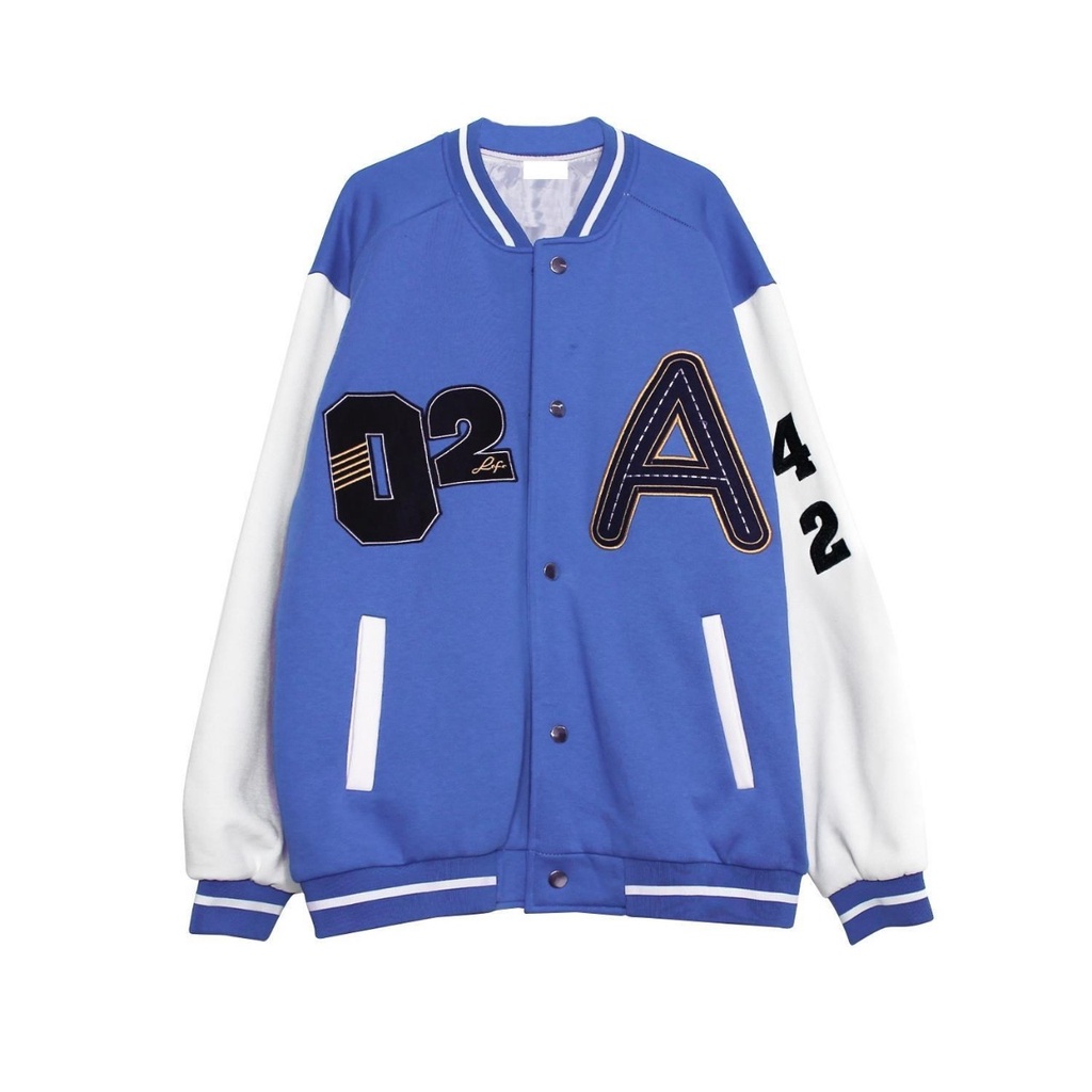 Áo Khoác Bomber O2 A Vải Nỉ Bông Form Rộng Ulzzang Unisex