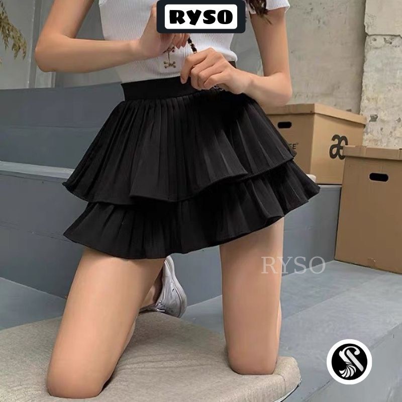 Chân Váy Xếp Ly 2 Tầng Dáng Ngắn 4 màu Zin99store - Chân Váy Xoè Cạp Cao Hàng Đẹp | BigBuy360 - bigbuy360.vn