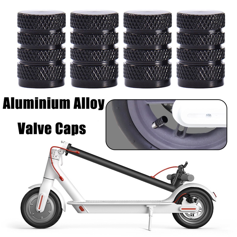 Bộ 4 Nắp Van Bánh Xe Đạp/ Xe Hơi Bằng Hợp Kim Nhôm Chống Bụi Tiện Dụng
