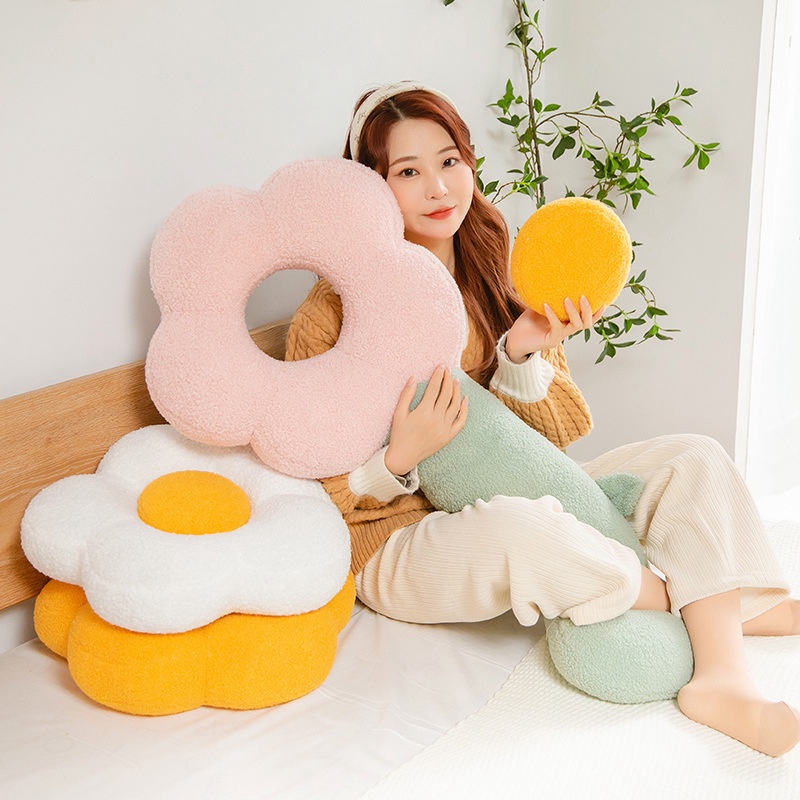 Gối Ôm Dài Hình Hoa Hướng Dương Phong Cách Bắc Âu Mới