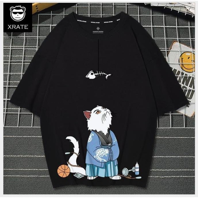 Áo Thun Tshirt Nam Nữ Unisex Chất Vải Thun Mèo Sư Phụ MAT164