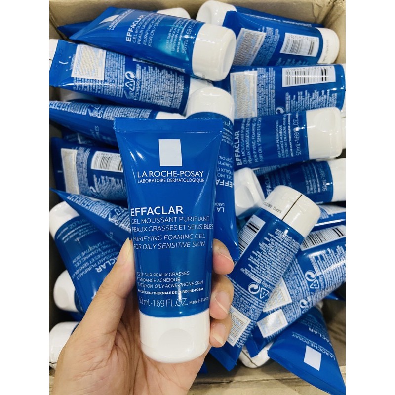 [50ml] Sữa Rửa Mặt Cho Da Dầu Mụn, Nhạy Cảm - La Roche - Posay Effaclar Purifying Foaming Gel Cleanser