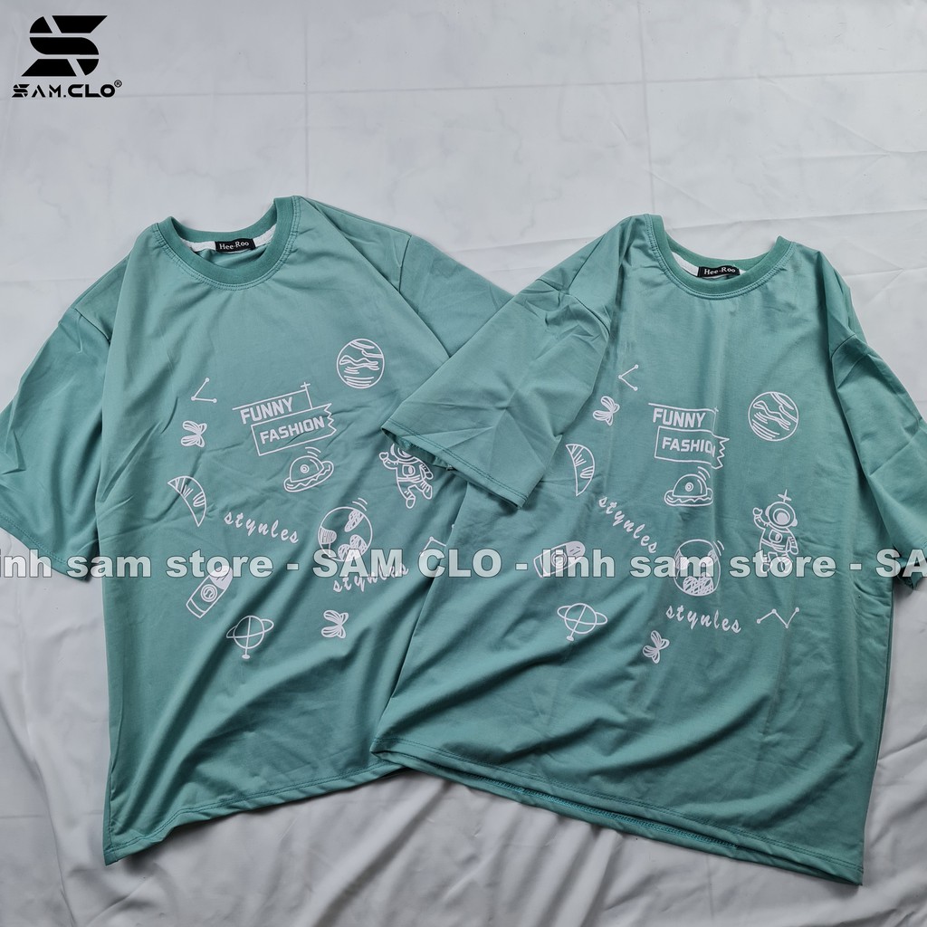 Áo thun tay lỡ nam nữ SAM CLO phông form rộng dáng Unisex, mặc lớp, nhóm, cặp, in chữ FUNNY FASHION | BigBuy360 - bigbuy360.vn