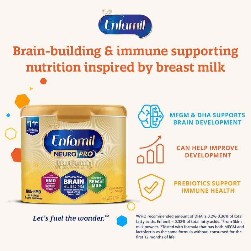 Sữa Enfamil Neuro Pro Infant Formula Mỹ – 587g (Từ 0 – 12 tháng) cam kết hàng chính hãng Date 01.09.2021