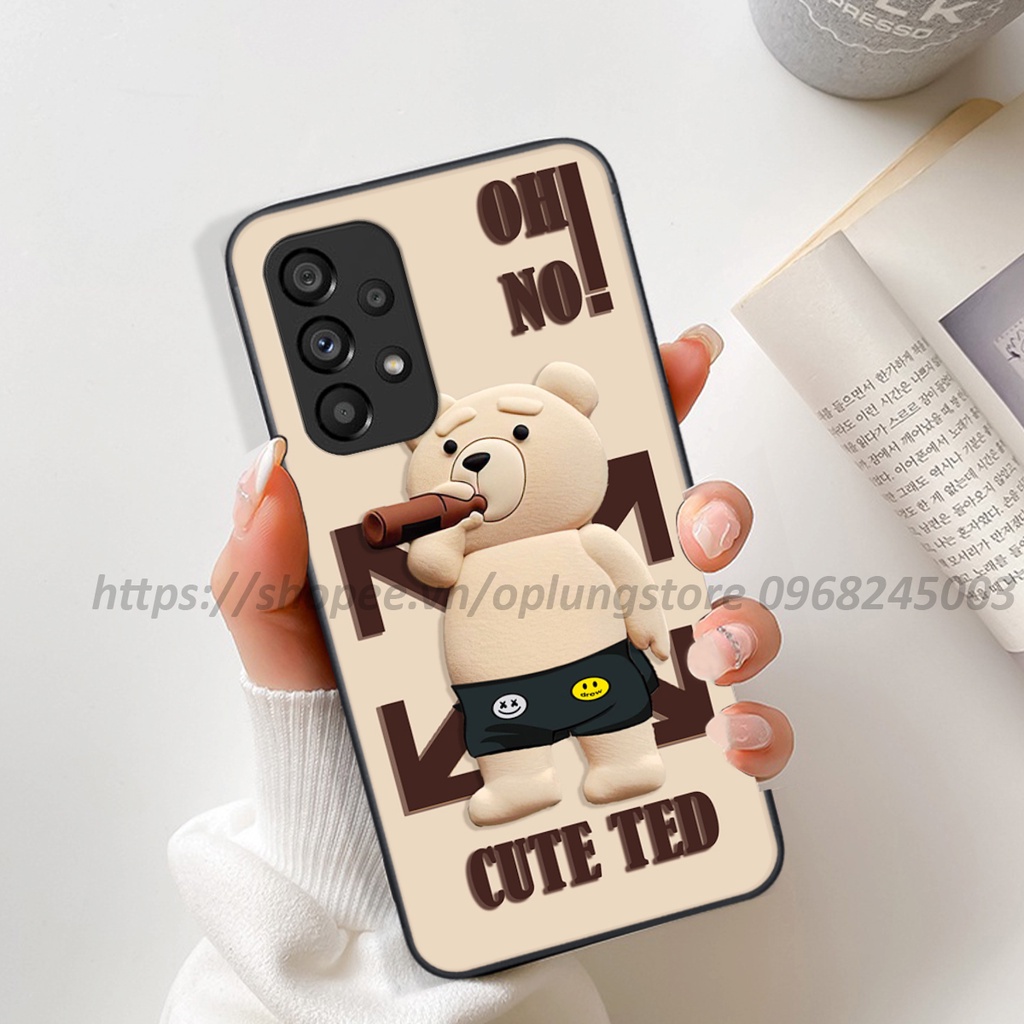 Ốp lưng Samsung A13 / A23 / A33 / A53 / A73 4G-5G in hình 3D gấu cute cool ngầu giả nổi.