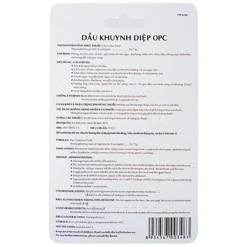 Dầu khuynh diệp cho bé