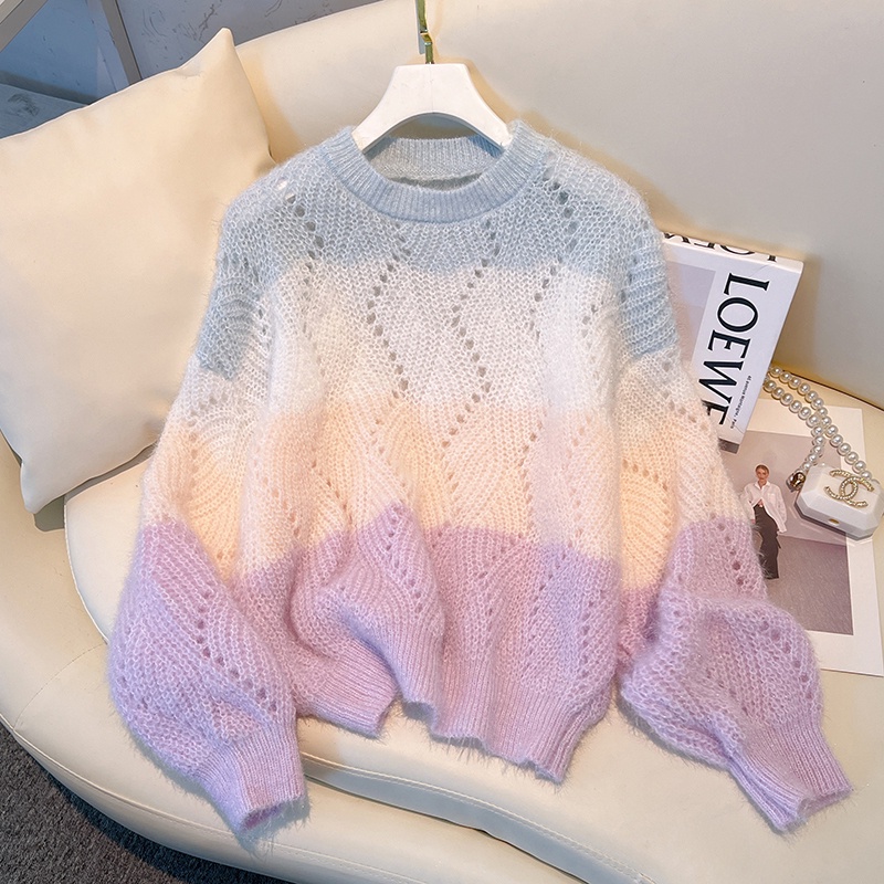 Áo Sweater Tay Dài Thiết Kế Đục Lỗ Thời Trang Mùa Thu Mới Cho Nữ