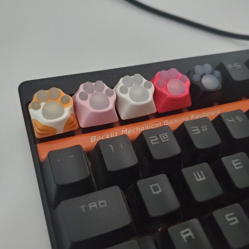 Nút Bàn Phím Cơ Bằng Kim Loại Hình Chân Mèo Dễ Thương Cho Công Tắc Cherry Mx