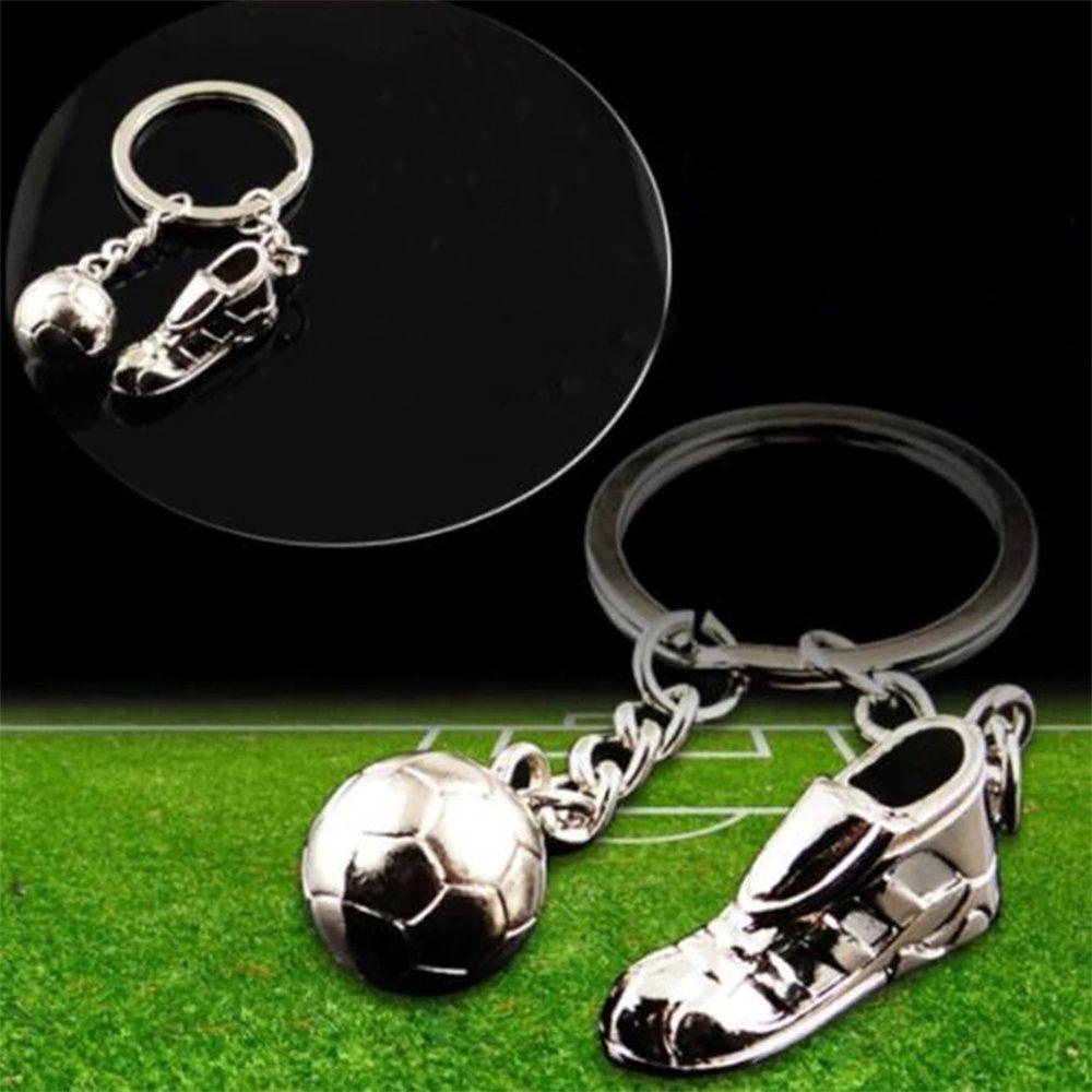 Móc Chìa Khóa Hình Quả Bóng Đá Bằng Thép Không Gỉ
