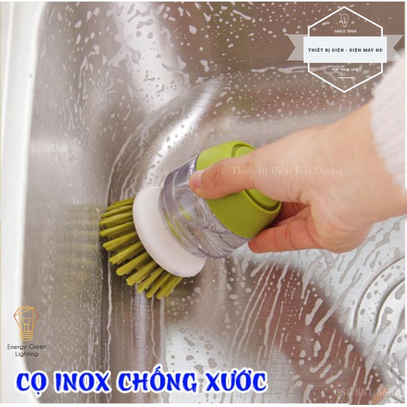 Dụng Cụ Cọ Xoong Nồi Rửa Bát Cầm Tay , Đa Năng, Tiện Dụng - Có Chỗ Để Nước Rủa Bát - Vệ Sinh Đồ Dùng Phòng Bếp -Có video