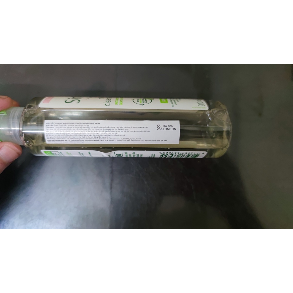 [Loại 200ml] Nước Tẩy Trang SIMPLE Dịu Nhẹ Kind To Skin Micellar Water | BigBuy360 - bigbuy360.vn
