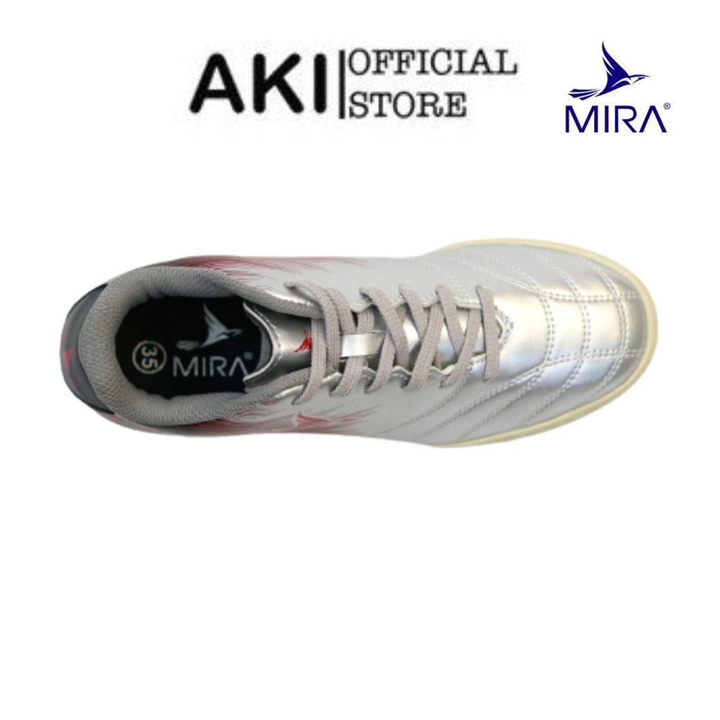 Giày Đá Bóng Trẻ Em Mira Pro Kid Xám Thể Thao Chính Hãng, Giày Đá Banh Cỏ Nhân Tạo Giá Rẻ Mềm Đẹp - Pk003