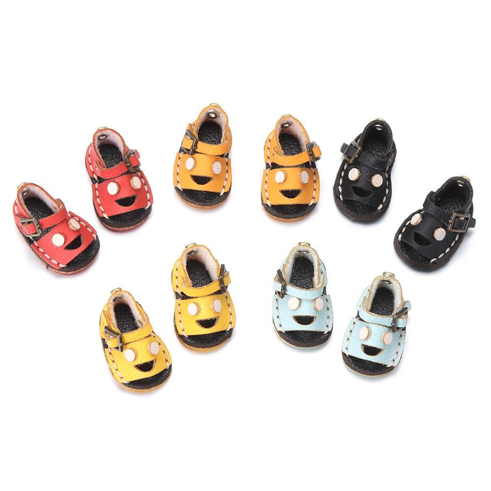 Giày Búp Bê Da Bò 1 / 12BJD Tỉ Lệ 1 / 11 OB11