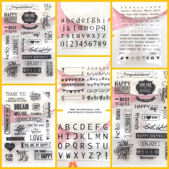 [Clear stamp] Cán dấu trong suốt (Acrylic block) và mực dấu