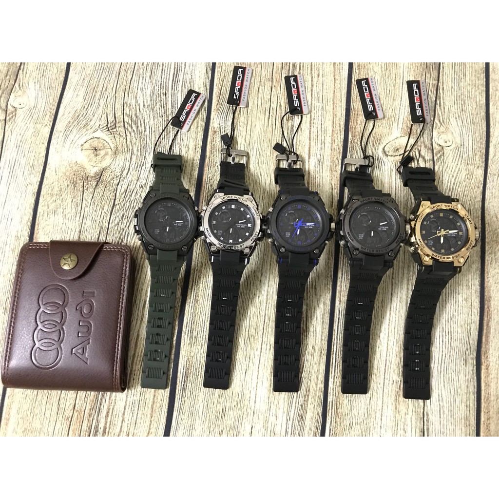 FREESHIP_ Đồng hồ thể thao nam SANDA dây khớp nhựa vòng cung SD03-GOZID.WATCHES