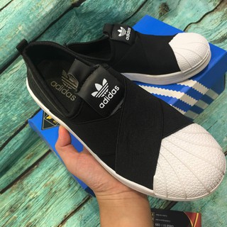 Giày slip on lười nữ Sò Chéo