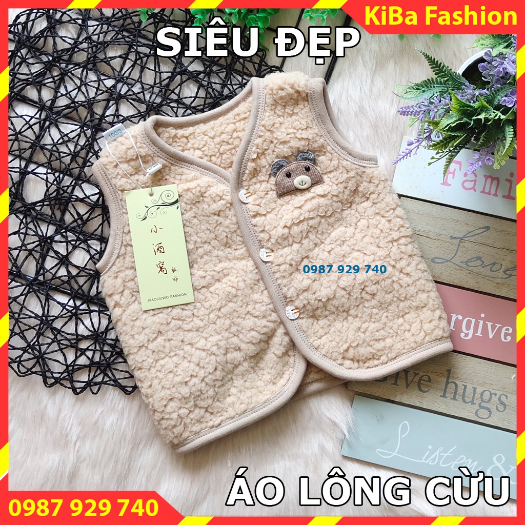Áo Gilê lông cừu siêu mềm, siêu mịn cho bé 3-15kg - AGLLC0380 -