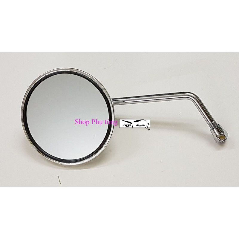 Gương chiếu hậu tròn inox chân 8li hoặc 10li gắng các loại xe