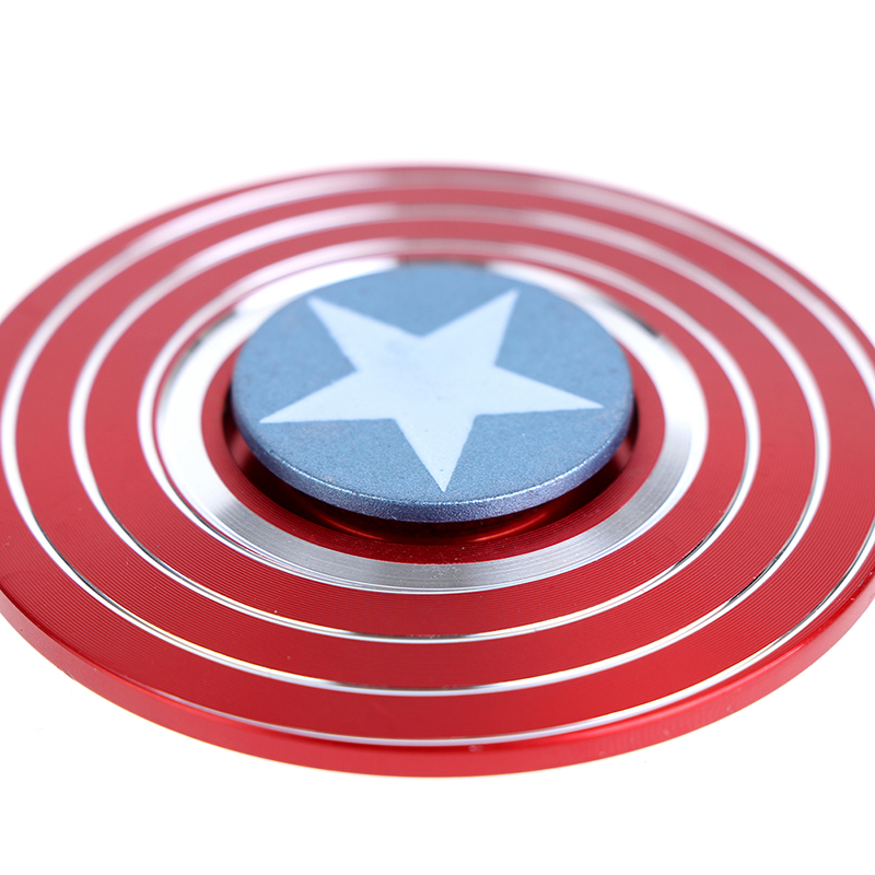 Con Quay Đồ Chơi Fidget Spinner Hình Tròn In Logo Đội Trưởng Mỹ