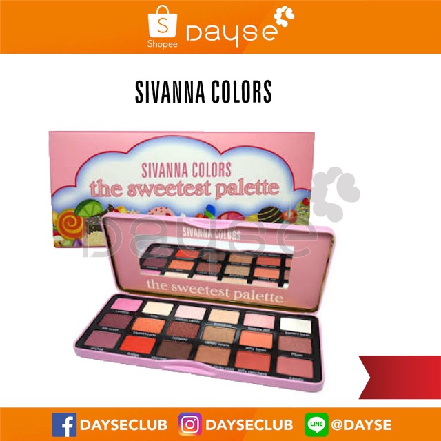 Bảng Phấn Mắt Cao Cấp 18 màu SIVANNA COLORS  Eyeshadow Palette HF7006