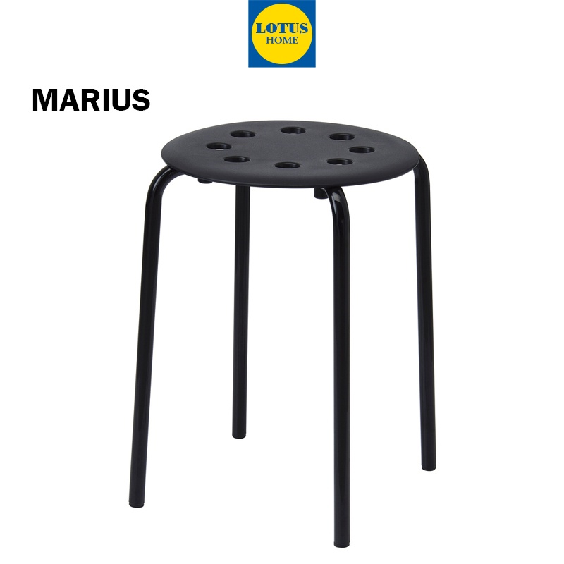 IKEA Ghế đẩu tròn chân sắt tự lắp ghép IKEA Marius