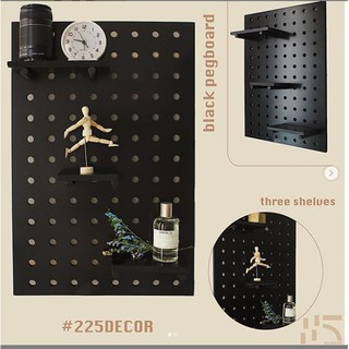 [Ảnh thật tự chụp] Bảng Pegboard Black - Bảng Gỗ Đa Năng - Bảng Ghim Treo Tường