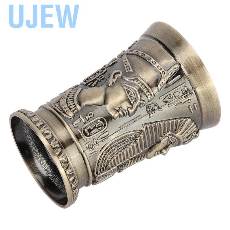 Ujew Vintage Egypt Style Wine Cup Metal Goblet Art Craft Decoration Gift Home Ornaments